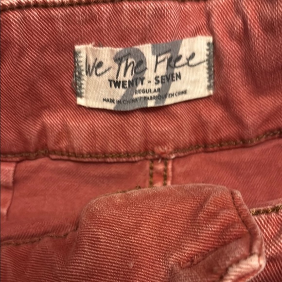 We The Free high waisted Sammi Retro Pink Shorts Size 27 - Picture 3 of 6